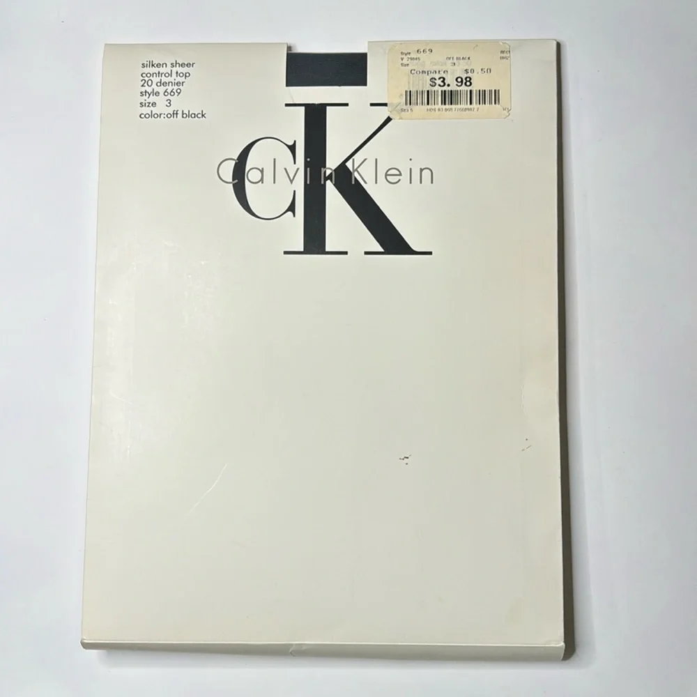 Calvin Klein off black sheer pantyhose